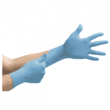 Microflex 92-134 Versatility blue nitrile powder free disposable examination glove medium (size 7.5-8)
