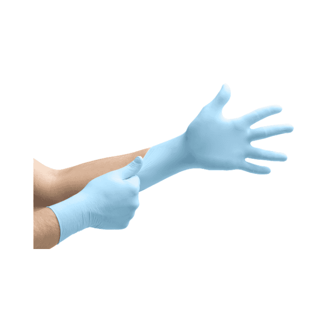 Ansell Microflex 93-833 Ergoform blue nitrile powder free disposable examination glove extra small (size 5.5-6)