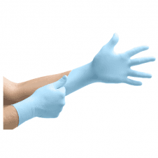 Microflex 93-833 Ergoform blue nitrile powder free disposable examination glove extra small (size 5.5-6)