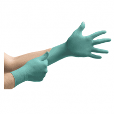 Microflex Neotouch 25-201 green neoprene extended cuff powder free disposable examination glove large (size 8.5-9)