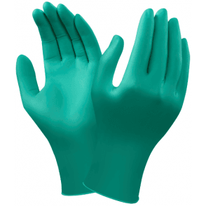 TouchNTuff 92-600 green nitrile powder free disposable examination glove