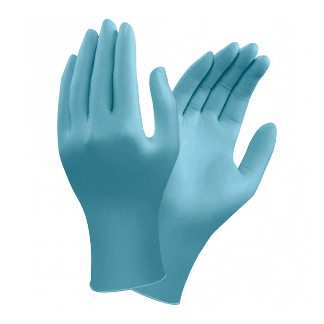 Ansell TouchNTuff 92-670 blue nitrile powder free disposable examination glove small (size 6.5-7)
