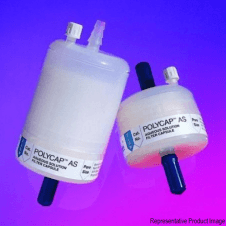 Whatman 2606T Polycap AS 36 aqueous solutions capsule filter 0.2um pore size 36mm glass microfiber GMF prefilter over nylon final filter media with FNPT inlet and FNPT outlet