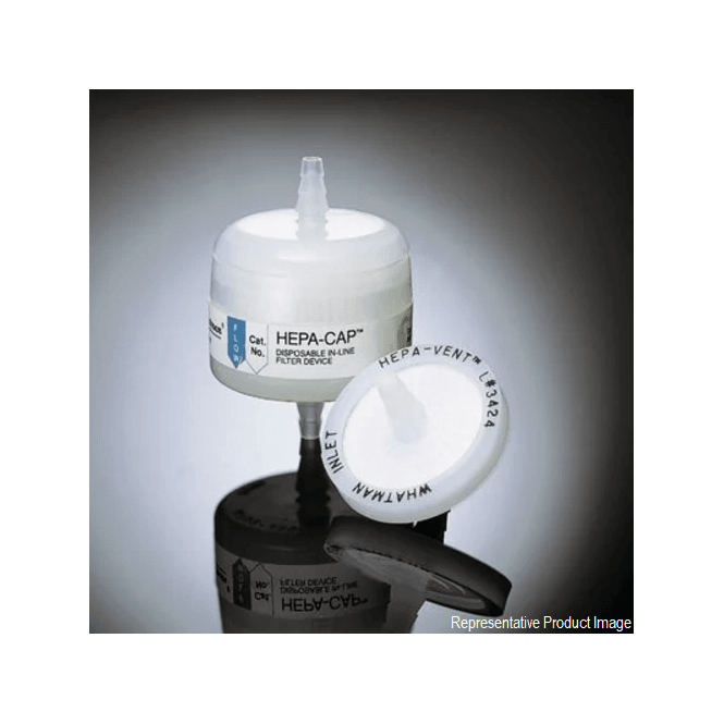 Cytiva Whatman 2609T HEPA-CAP 36 venting capsule filter 0.3um particle retention 36mm glass microfiber GMF filter media with 3/8