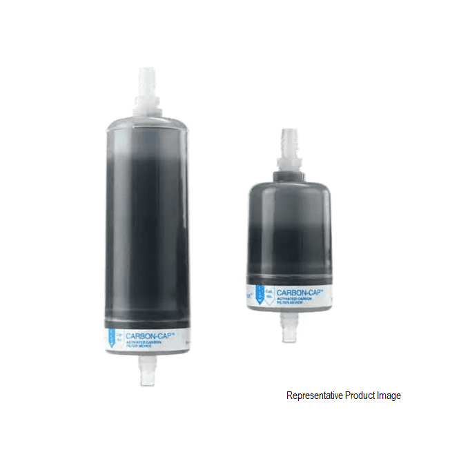 Cytiva Whatman 6704-7500 Carbon-Cap 75 capsule filter 0.3um particle retention 75mm activated carbon filter media with male inlet and male outlet