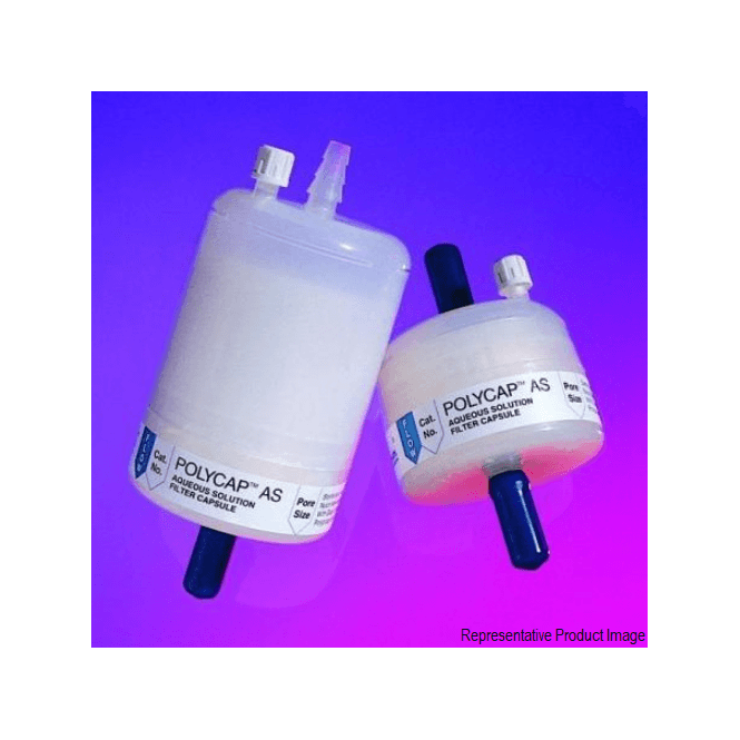 Cytiva Whatman 6709-3602 Polycap AS 36 aqueous solutions capsule filter 0.2um pore size 36mm glass microfiber GMF prefilter over nylon final filter media with MNPT inlet and 1/4