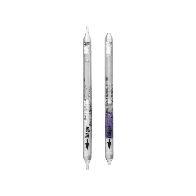 Dräger 6718701 Dimethyl Sulphate 0.005/c short term measurement gas detector tube 0.005 - 0.05 ppm (CH₃O)₂SO₂