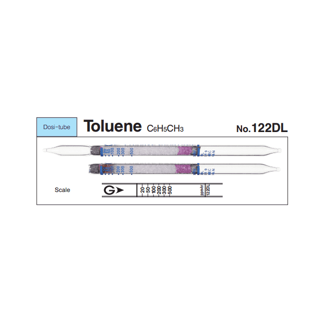 Gastec No. 122DL Toluene Dosi-tube long term measurement gas detector tube 2 - 500 ppm C6H5CH3