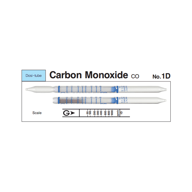Gastec No. 1D Carbon Monoxide Dosi-tube long term measurement gas detector tube 1.04 - 2000 ppm CO