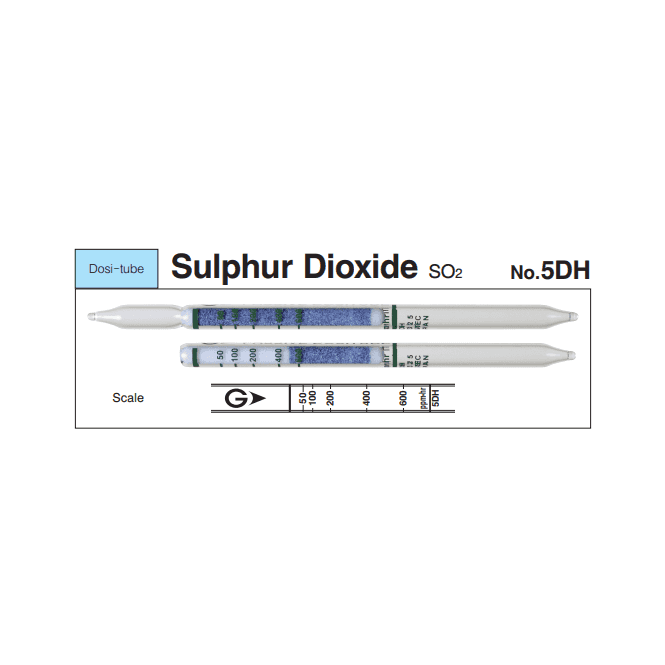 Gastec No. 5DH Sulphur Dioxide Dosi-tube long term measurement gas detector tube 10 - 600 ppm SO2
