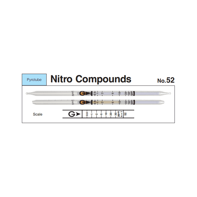 Gastec PYROTEC No. 52 Nitro compounds short term measurement gas detector tube 0.5 - 30 ppm