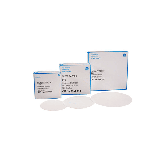 GE Healthcare Life Sciences Whatman Grade 540 quantitative hardened ashless filter paper circle 240mm diameter