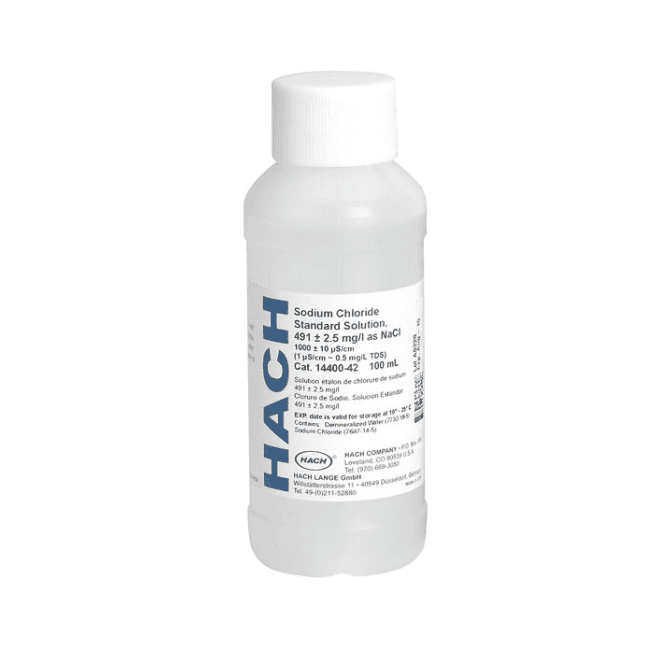 Hach Conductivity Standard Solution 1000 µS/cm (NIST) 491 mg/L NaCl 100ml