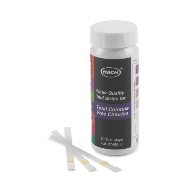 Hach Free and total chlorine test strips 0 - 10 mg/L