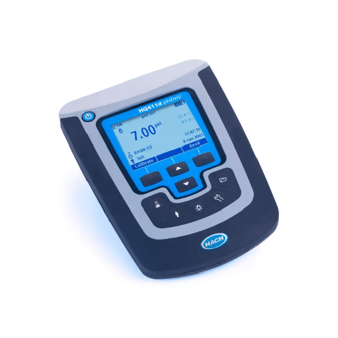 Hach HQ411D Single Input Dedicated pH/mV Meter without probe stand for laboratory benchtop pH and ORP