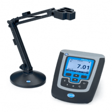 HQ430D Single Input Multi-Parameter Meter with probe stand for laboratory benchtop pH, conductivity, optical dissolved oxygen, ORP, TDS and ISE