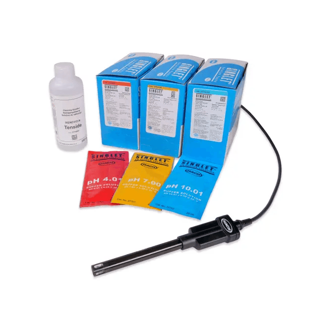 Hach Intellical PHC201 Laboratory general purpose gel filled pH electrode with 1m cable supplied complete with calibration and maintenance reagents pack