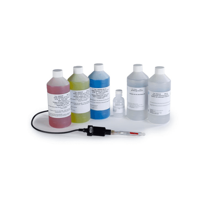 Hach Intellical PHC705 Laboratory general purpose RedRod refillable glass pH electrode with 1m cable supplied complete with calibration and maintenance reagents pack