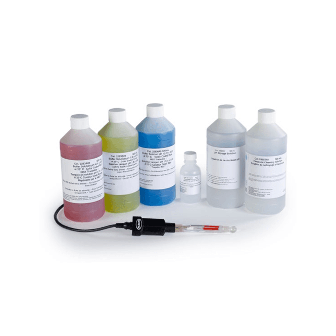 Hach Intellical PHC735 Laboratory dirty media RedRod refillable glass pH electrode with 1m cable supplied complete with calibration and maintenance reagents pack
