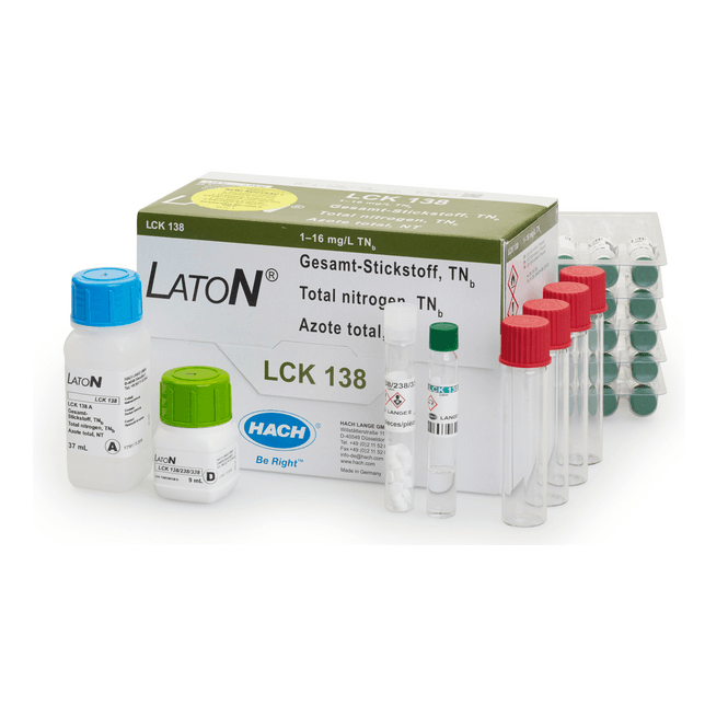 Hach Lange Laton LCK138 Total Nitrogen cuvette test 1 - 16 mg/L TNb