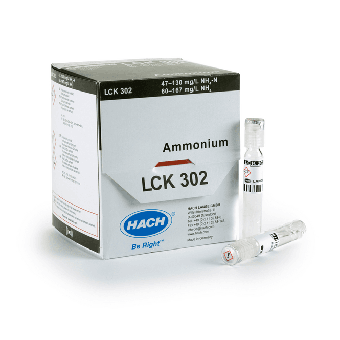 Hach Lange LCK302 Ammonium cuvette test 47 - 130 mg/L NH4-N