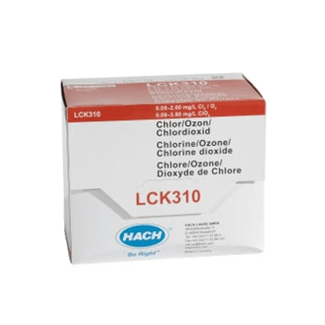 Hach Lange LCK310 Chlorine / Ozone / Chlorine Dioxide cuvette test