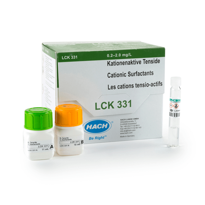 Hach Lange LCK331 Cationic Surfactants cuvette test 0.2 - 2 mg/L