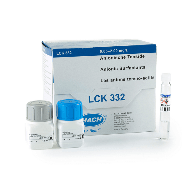 Hach Lange LCK332 Anionic Surfactants cuvette test 0.05 - 2 mg/L