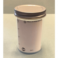 SLS Select Container 100ml Polystyrene PS Aseptic With Metal Lid & Plain Label