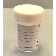SLS Select Container 60ml Polystyrene PS Aseptic With Plastic Lid & Printed Label