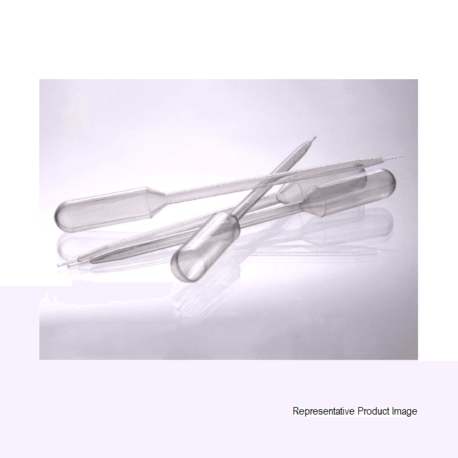 Scientific Laboratory Supplies SLS Select Pasteur Transfer Pipette Fine Tip 3.3ml Non Graduated Polyethylene PE Sterile Inner Sleeves of 20 Wrap