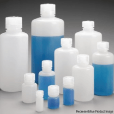 Nalgene 2002-9025 8ml natural high density polyethylene (HDPE) narrow mouth neck round general purpose laboratory bottle with polypropylene (PP) screw cap closure