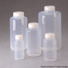 Nalgene 2100-0016 500ml natural Teflon FEP (polytetrafluoroethylene PTFE) wide mouth neck round general purpose laboratory bottle with Tefzel ETFE screw cap closure