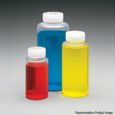 Nalgene 2107-0016 500ml natural polymethylpentene (PMP) wide mouth neck round general purpose laboratory bottle with polypropylene (PP) screw cap closure