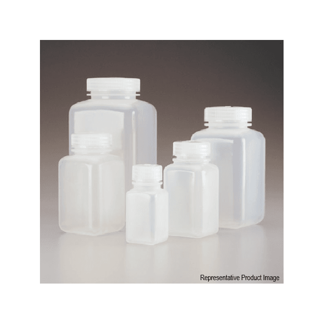 Thermo Scientific Nalgene 2110-0016 500ml natural polypropylene copolymer (PPCO) wide mouth neck square general purpose laboratory bottle with polypropylene (PP) screw cap closure